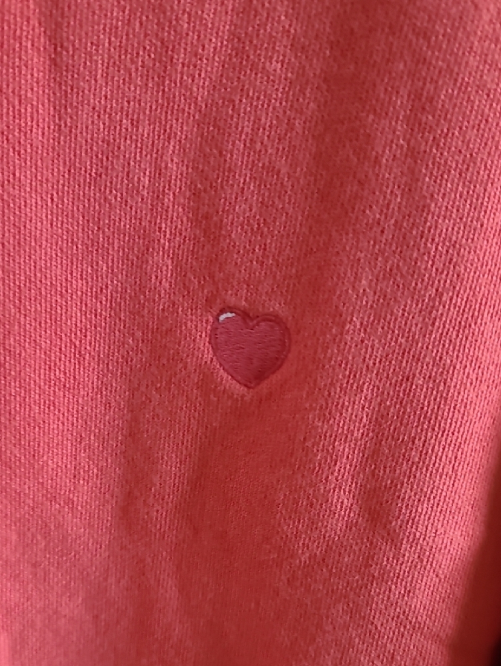 aerie Red Crewneck Sweatshirt with Subtle Heart Detail - Picture 4 of 7
